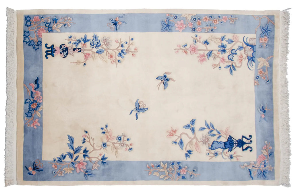 Vintage Chinese Art Deco Carpet — 1980s | 6' × 9'