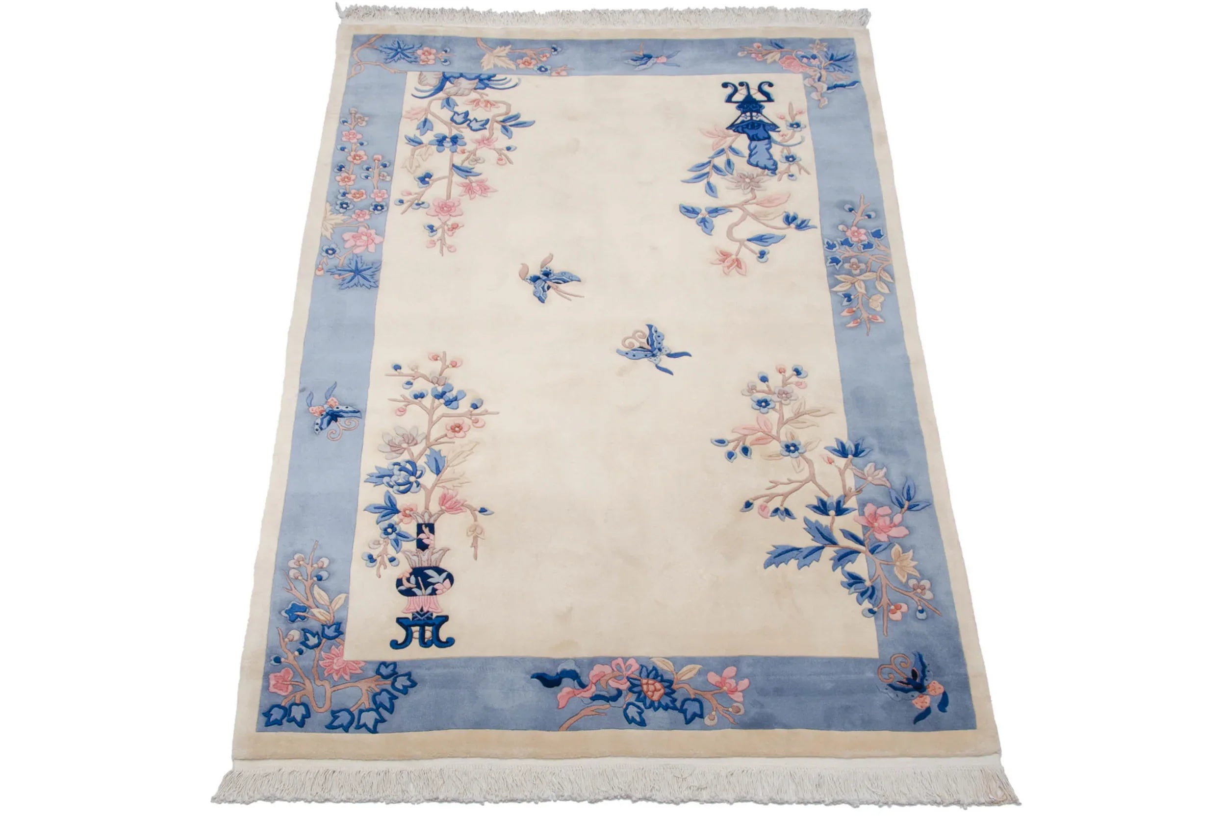Vintage Chinese Art Deco Carpet — 1980s | 6' × 9'