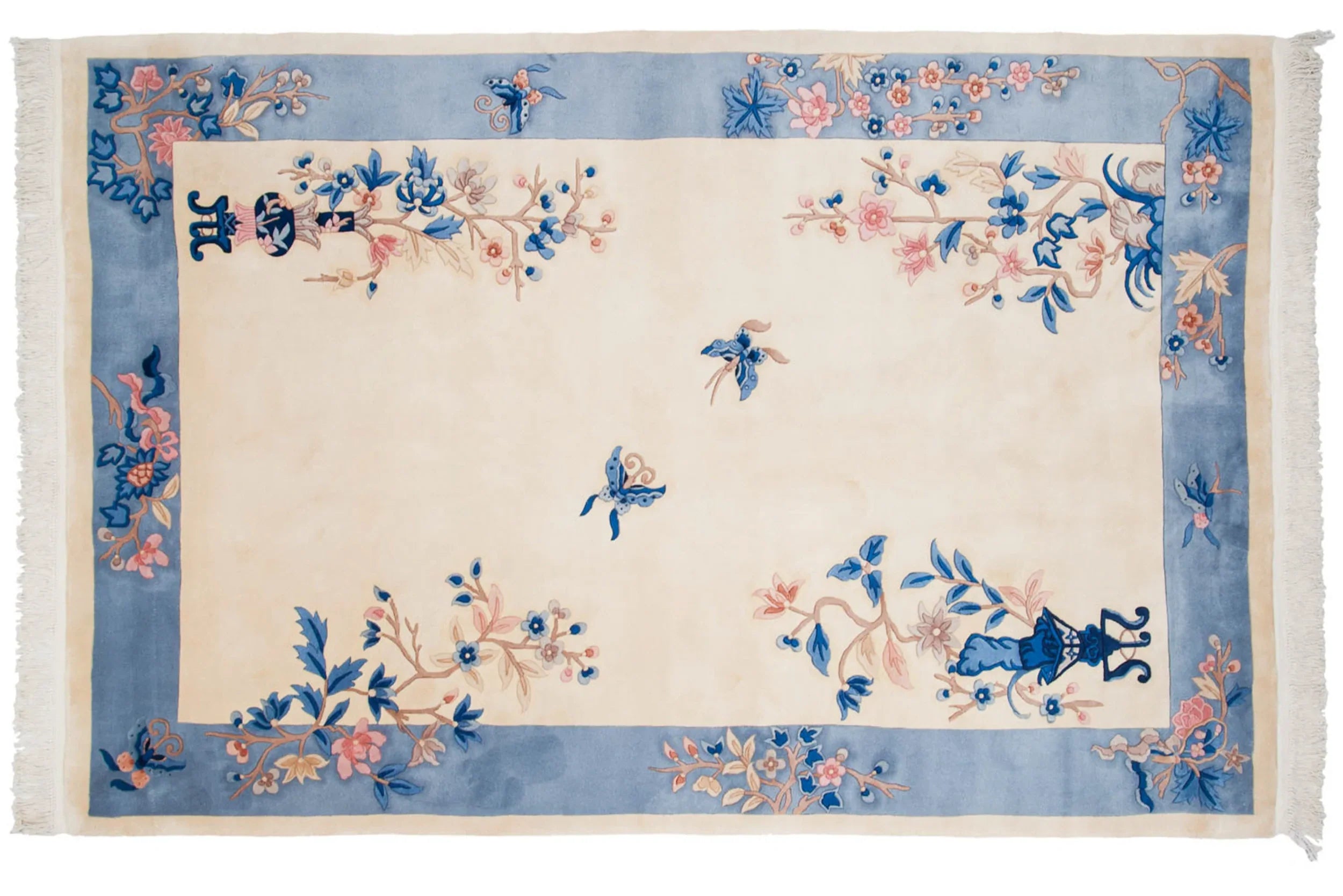 Vintage Chinese Art Deco Carpet — 1980s | 6' × 9'