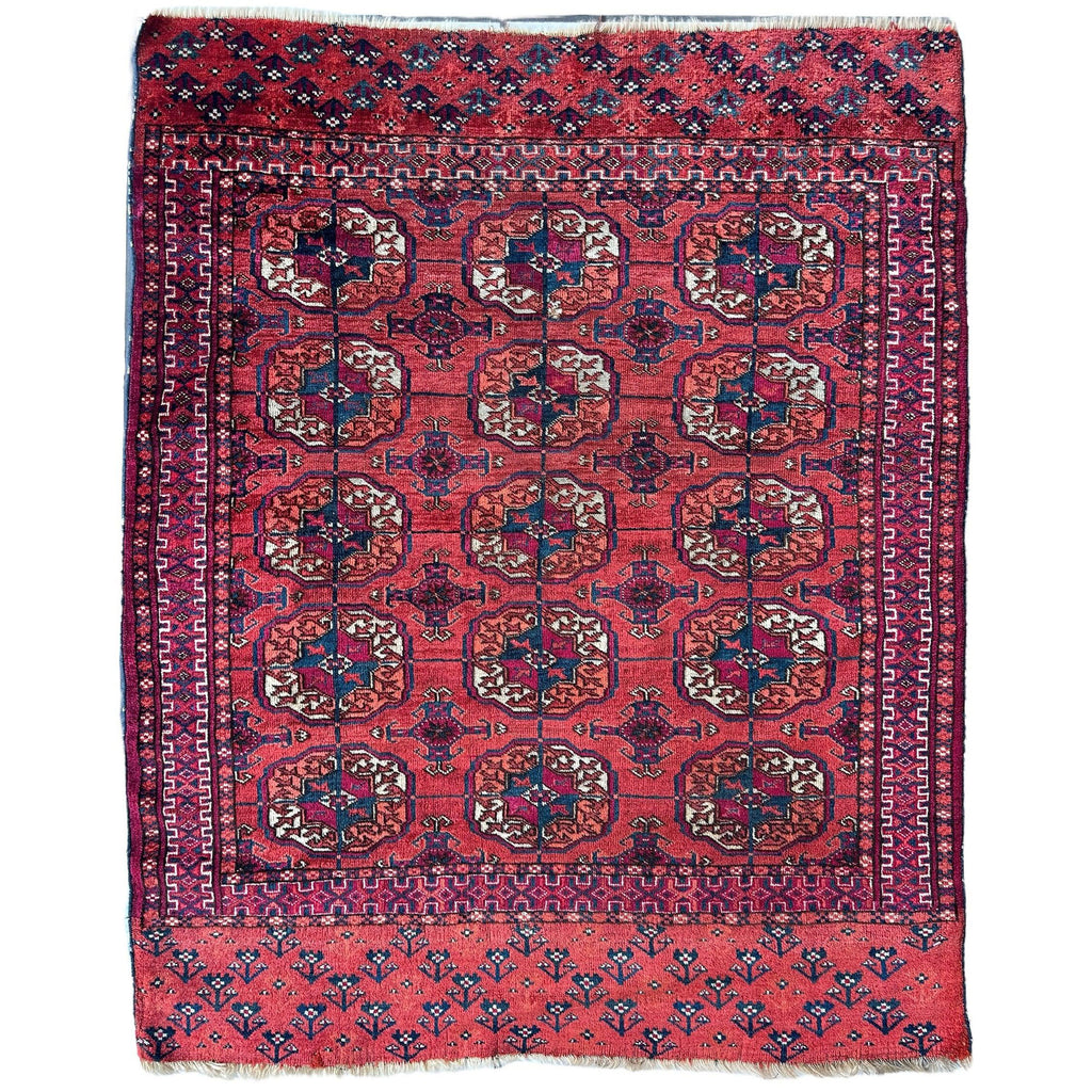 Antique Tekke Turkmen Wedding Rug — 1920s | 3'4" x 4'1"