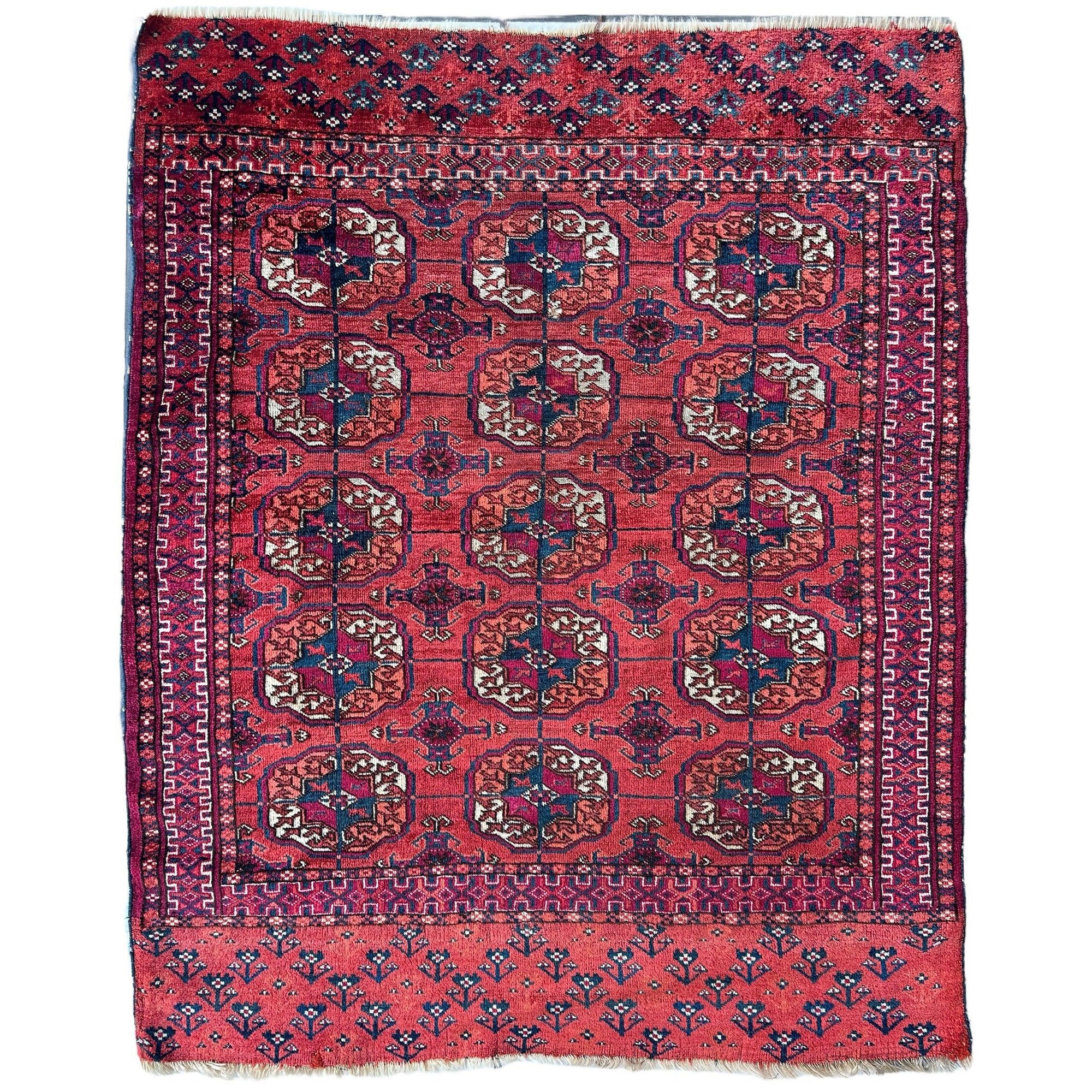 Antique Tekke Turkmen Wedding Rug — 1920s | 3'4" x 4'1"