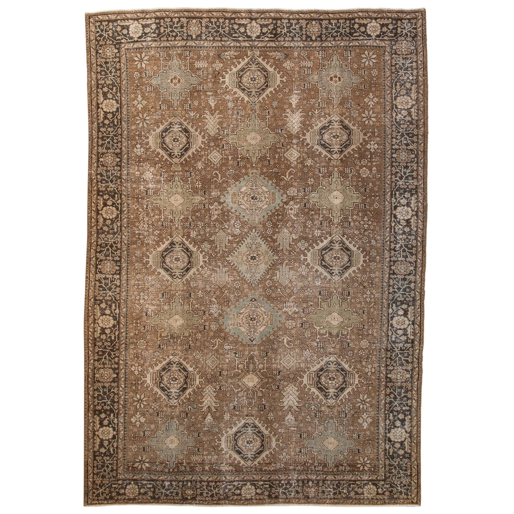 Vintage Persian Heriz Carpet, Karaja Style — 1940s | 6'10" x 9'11"