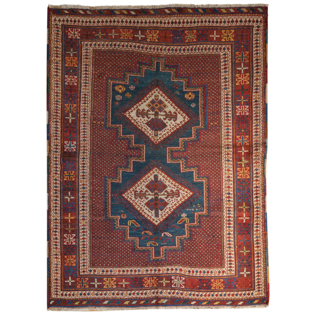 Antique Persian Afshar Rug — 1920s | 4'3" x 5'9"