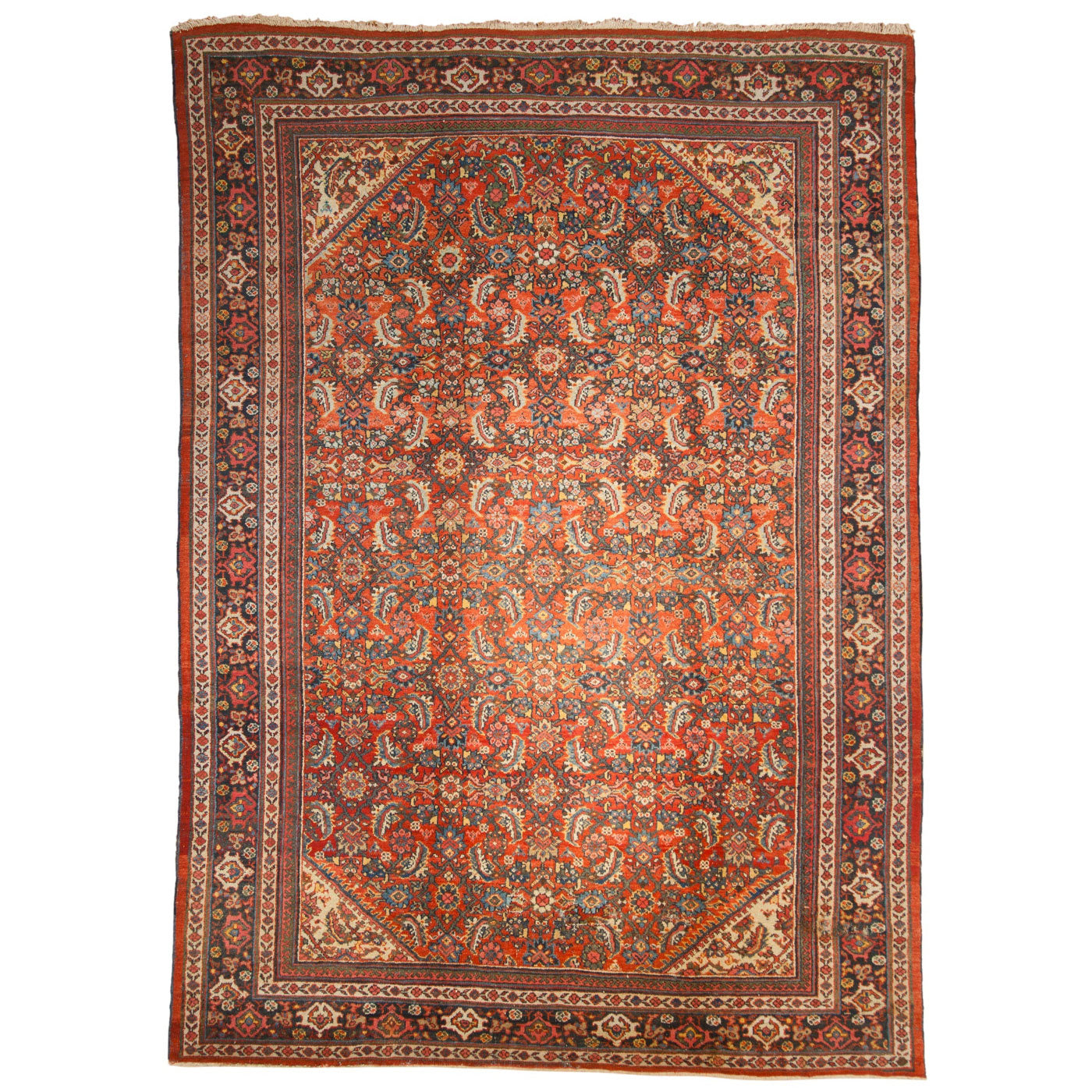 Vintage Persian Mahal Carpet — 1950s | 7'10" × 10'7"