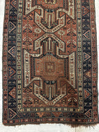 Antique Kazak Sewan Runner — 1870s | 4'4" × 11'7"
