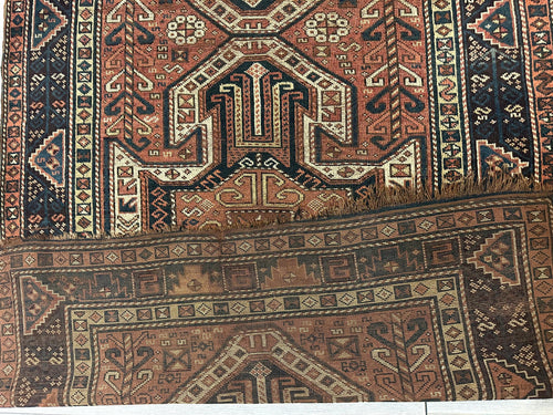 Antique Kazak Sewan Runner — 1870s | 4'4" × 11'7"
