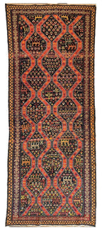 Rare Antique Caucasian Kazak Runner — 1910s | 4' × 8'9"