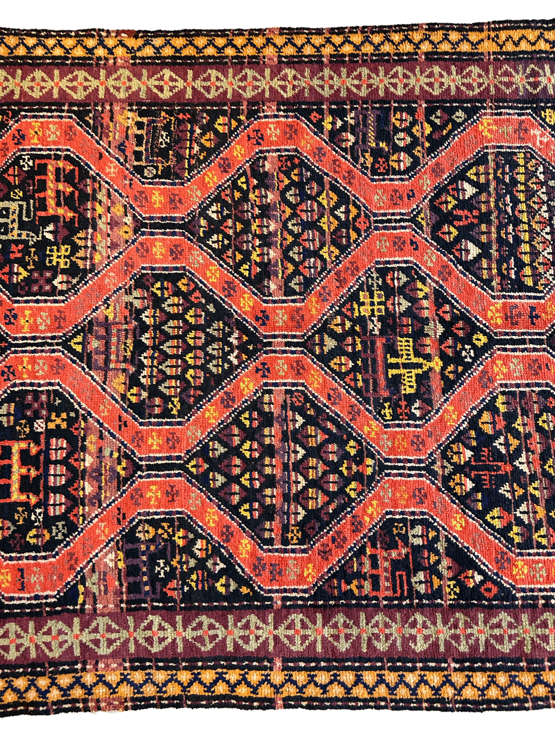 Rare Antique Caucasian Kazak Runner — 1910s | 4' × 8'9"