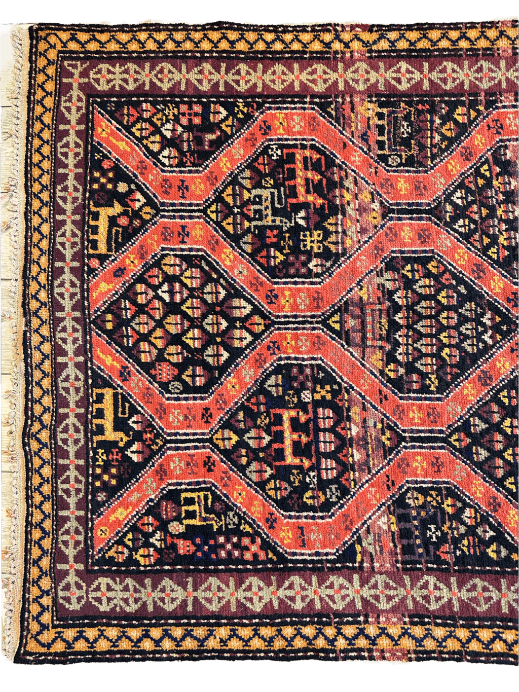 Rare Antique Caucasian Kazak Runner — 1910s | 4' × 8'9"