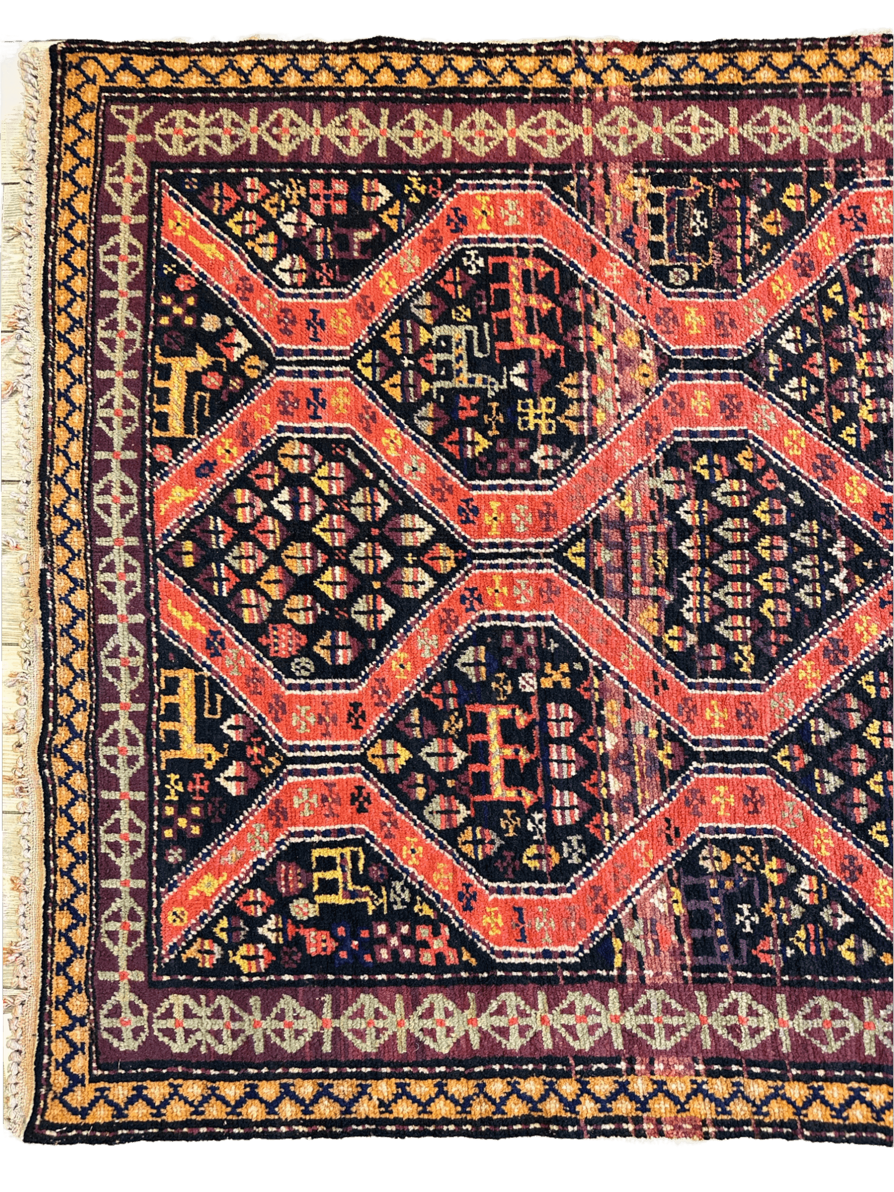 Rare Antique Caucasian Kazak Runner — 1910s | 4' × 8'9"