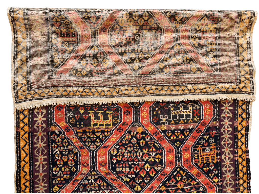 Rare Antique Caucasian Kazak Runner — 1910s | 4' × 8'9"