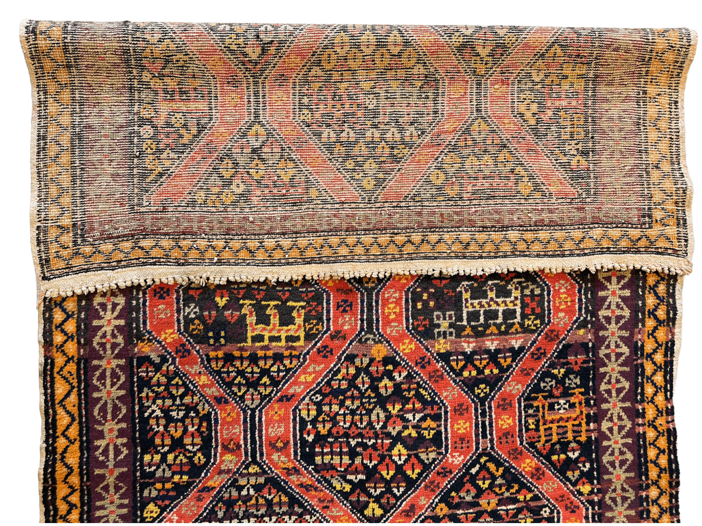 Rare Antique Caucasian Kazak Runner — 1910s | 4' × 8'9"