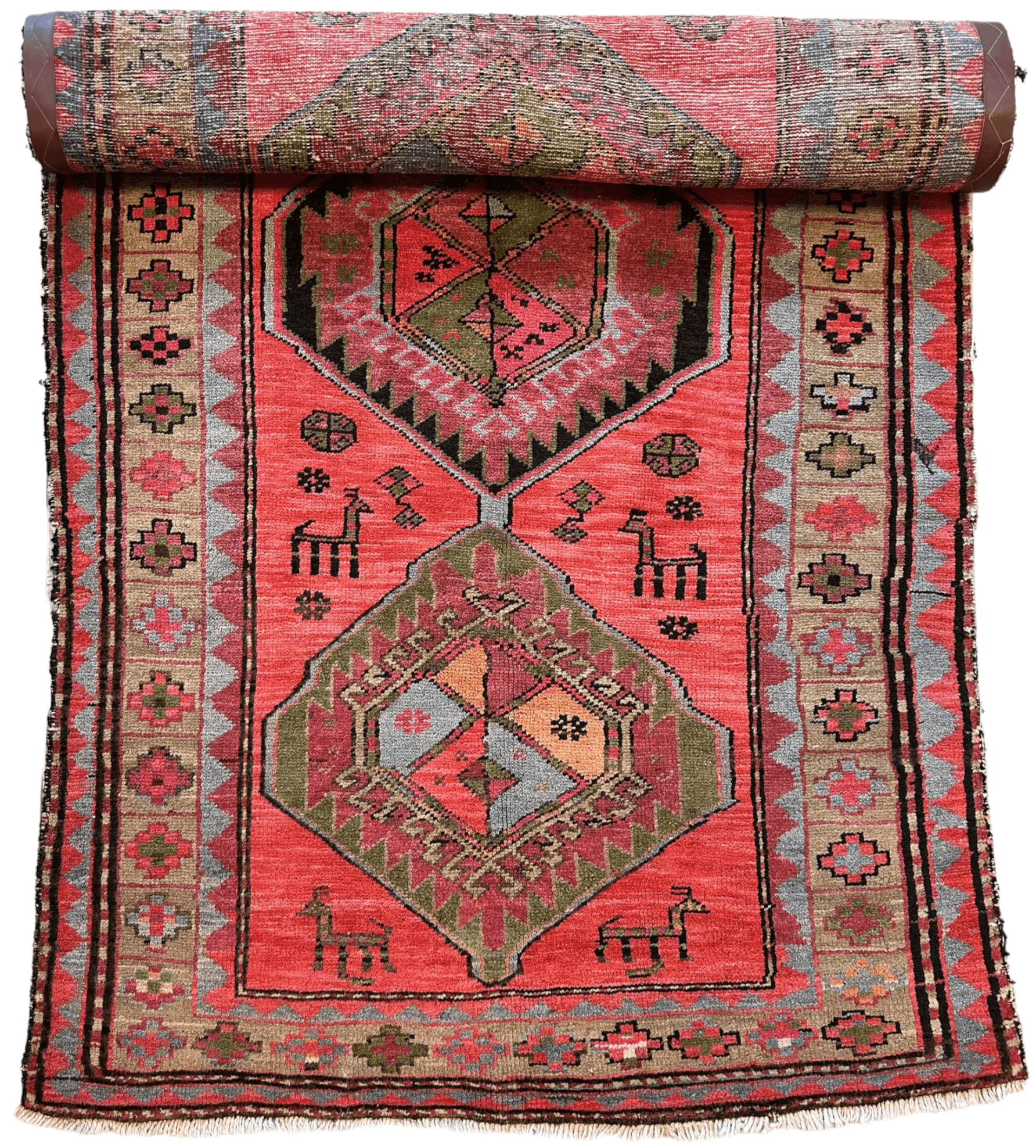 Antique Caucasian Rug — 1910s | 3'7" x 9'2"