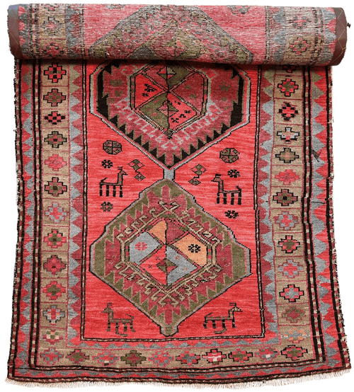 Antique Caucasian Rug — 1910s | 3'7" x 9'2"