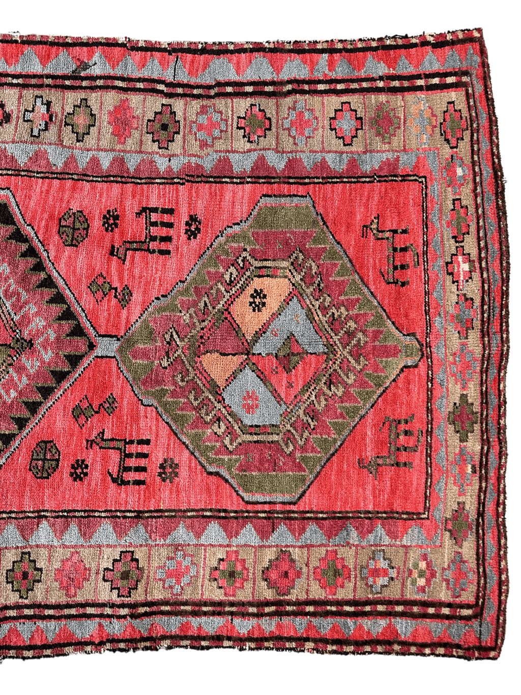 Antique Caucasian Rug — 1910s | 3'7" x 9'2"