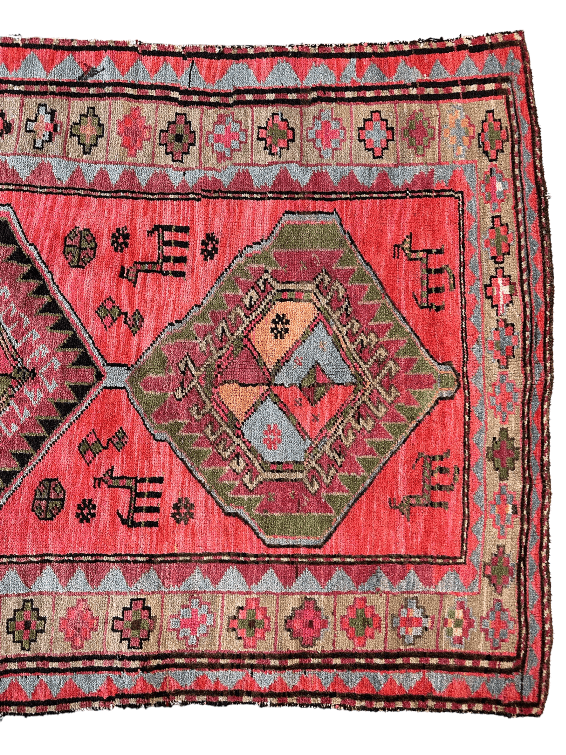 Antique Caucasian Rug — 1910s | 3'7" x 9'2"