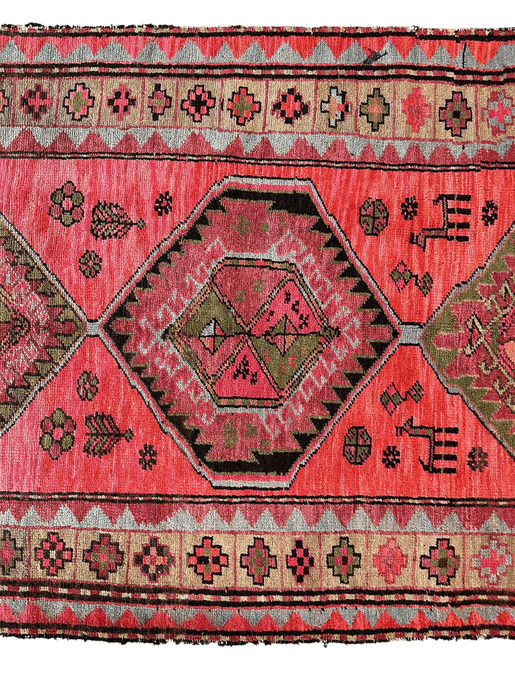 Antique Caucasian Rug — 1910s | 3'7" x 9'2"
