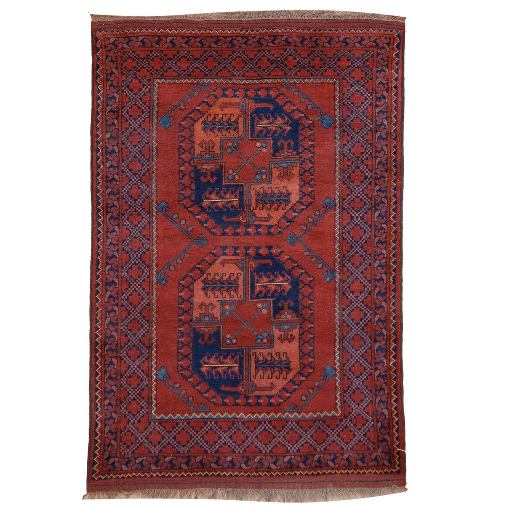 Vintage Pakistani Ersari Design Carpet — 1980s | 3'4" x 4'10"