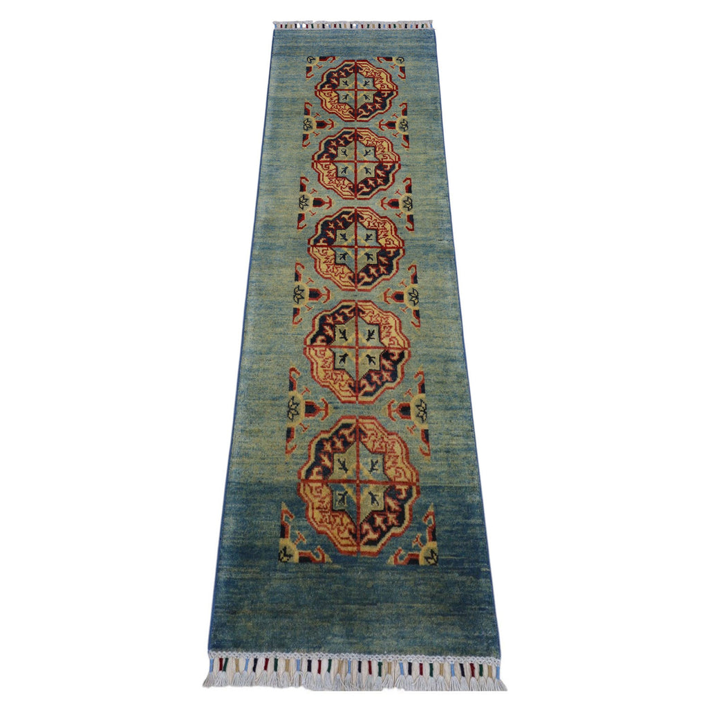 Afghan Kazak Runner — Late 20th Century | 2'1" x 5'7"