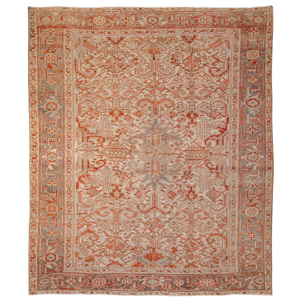 Vintage Persian Heriz Area Rug — 1950s | 7'11" × 9'6"