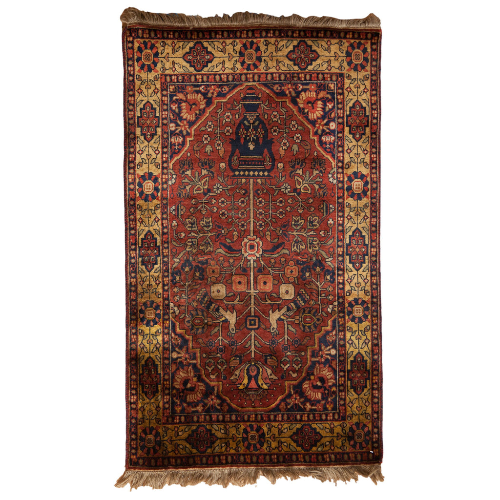 Vintage Indian Bakhtiari Design Carpet — 1980s | 3'1" x 5'3"