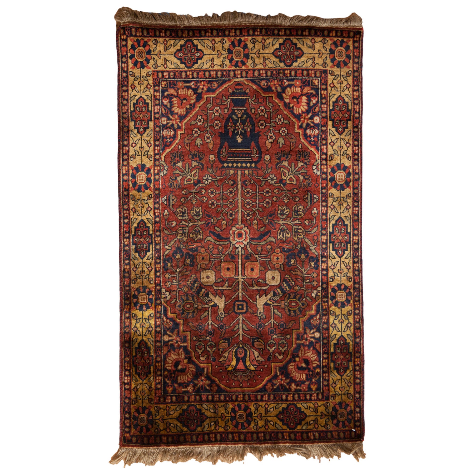 Vintage Indian Bakhtiari Design Carpet — 1980s | 3'1" x 5'3"