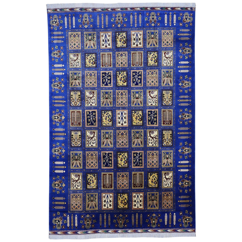New Afghan Bakhtiari-Style Carpet — 6'7" x 9'9"