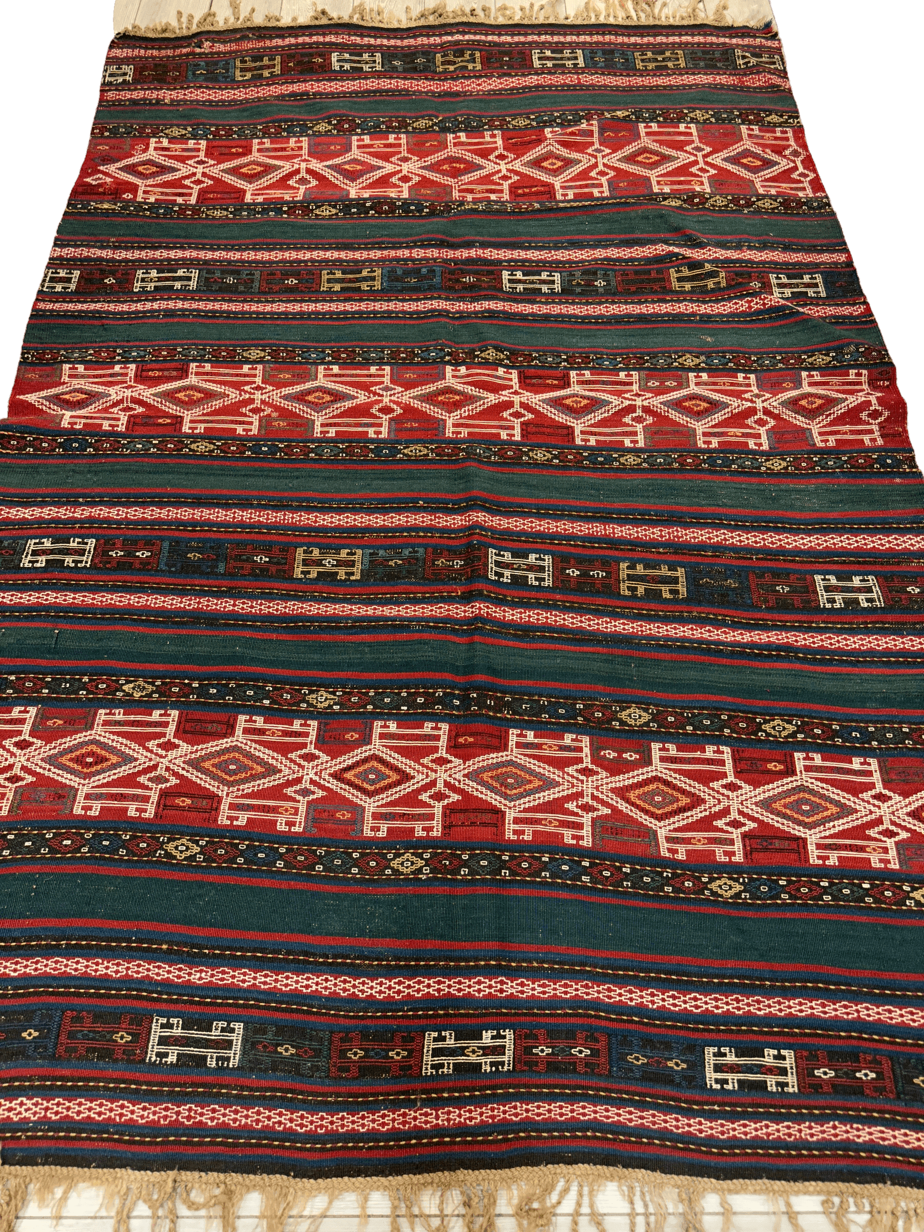 Antique Azerbaijani Verneh Rug — 1900s | 5'4" × 7'11"