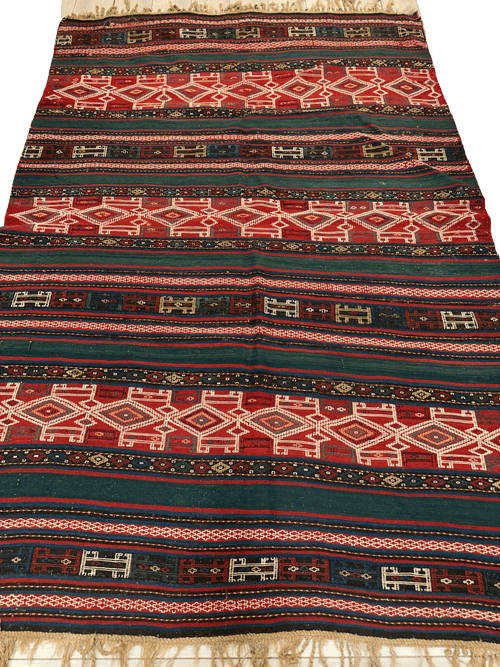 Antique Azerbaijani Verneh Rug — 1900s | 5'4" × 7'11"