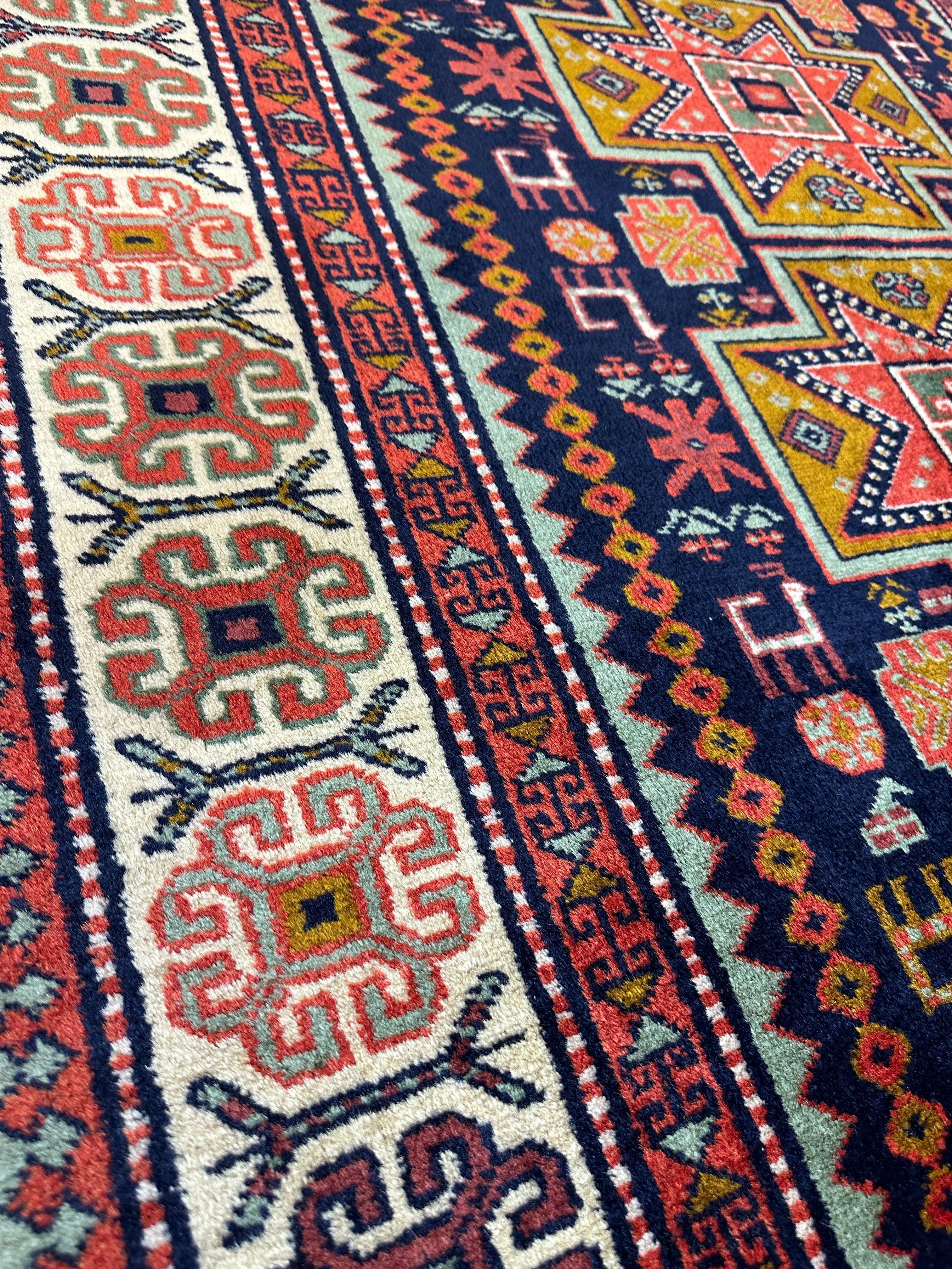 Vintage Armenian Karabakh Runner — 1960s | 4'2" × 7'1"