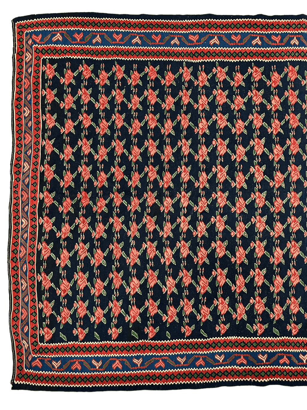 Vintage Persian Senneh Kilim — 1950s | 4'4" x 6'10"