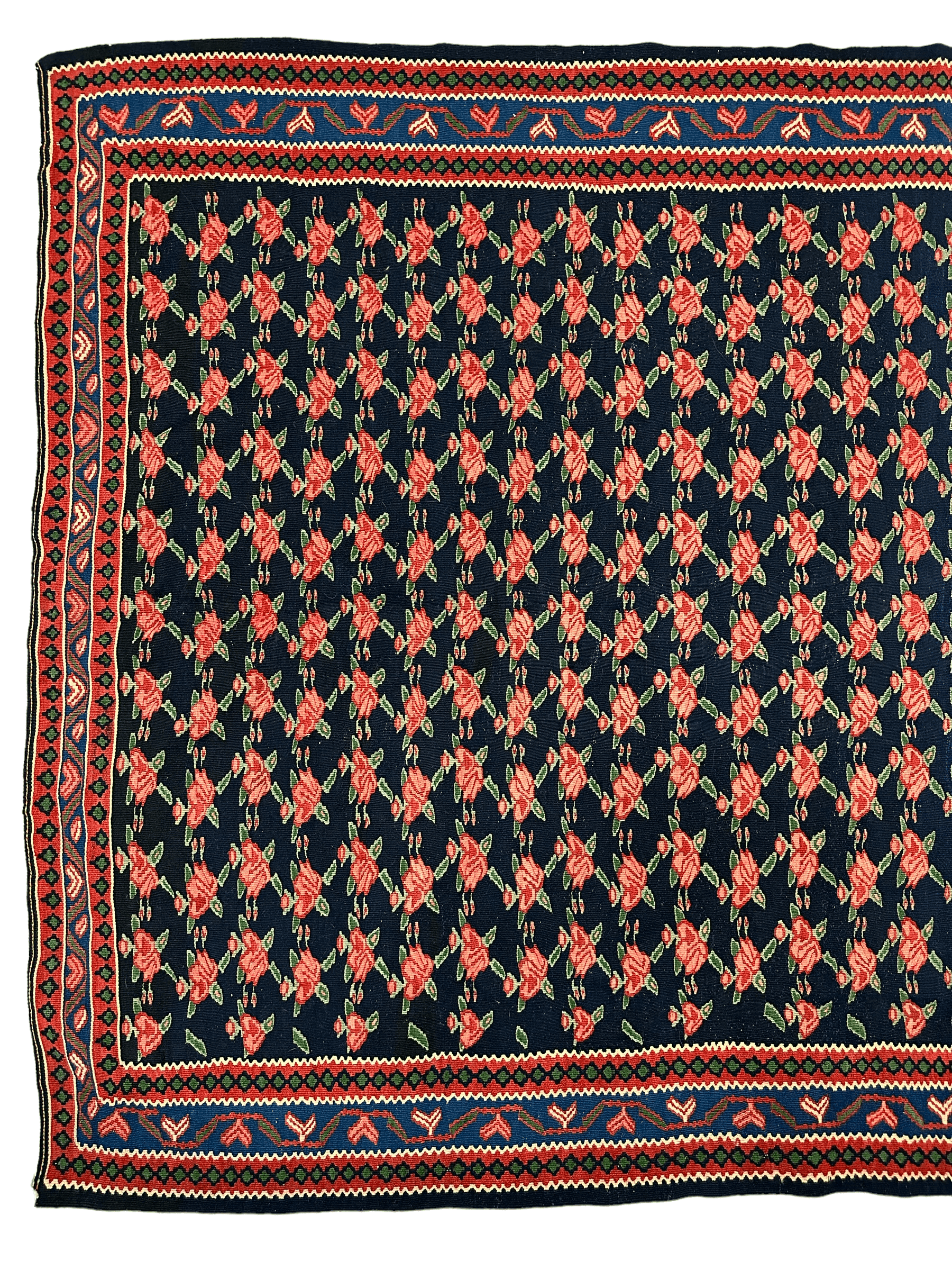 Vintage Persian Senneh Kilim — 1950s | 4'4" x 6'10"