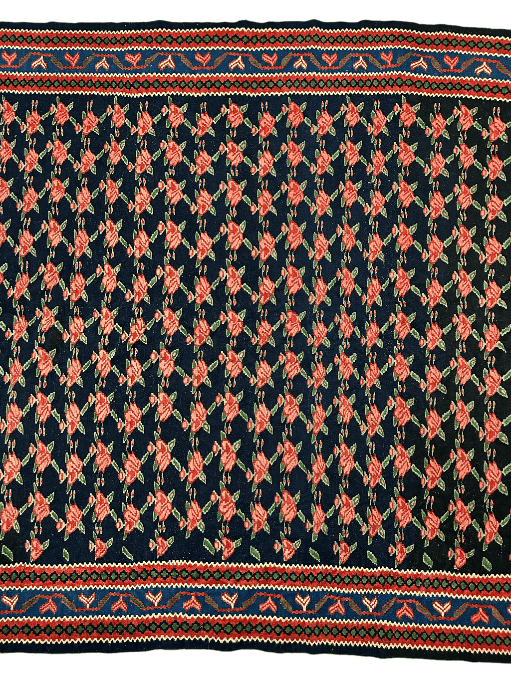 Vintage Persian Senneh Kilim — 1950s | 4'4" x 6'10"