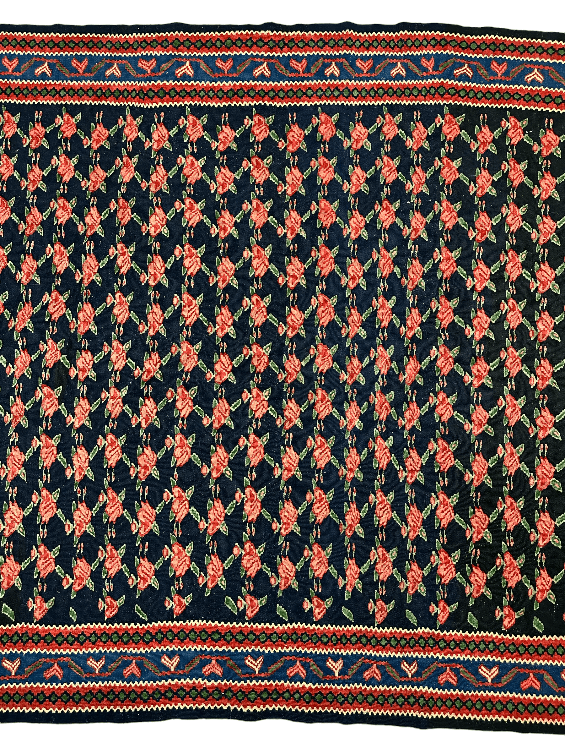Vintage Persian Senneh Kilim — 1950s | 4'4" x 6'10"