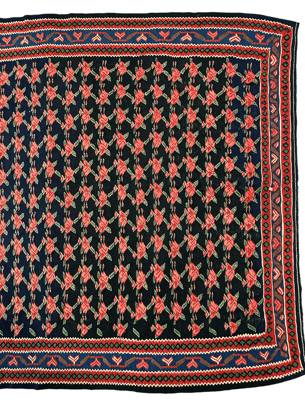 Vintage Persian Senneh Kilim — 1950s | 4'4" x 6'10"