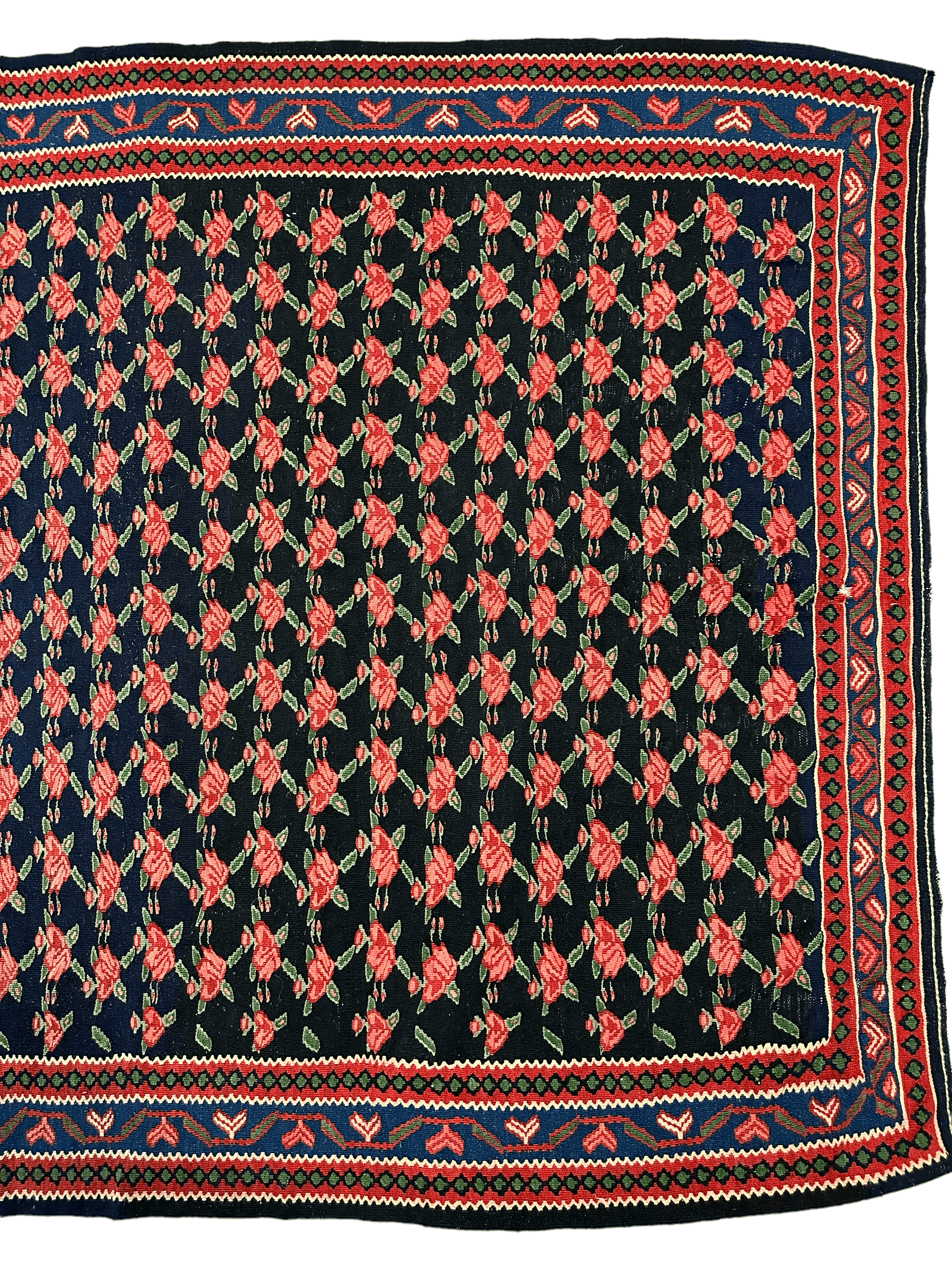 Vintage Persian Senneh Kilim — 1950s | 4'4" x 6'10"
