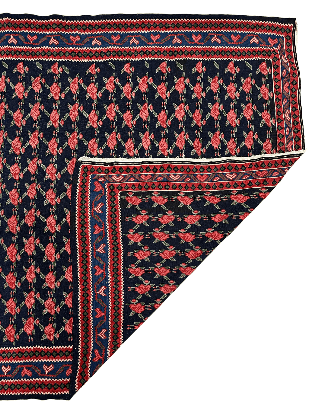 Vintage Persian Senneh Kilim — 1950s | 4'4" x 6'10"