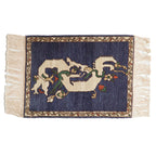 Armenian Dragon Motif Square Rug Mat — 1990s | 1'10" x 2'4"