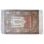 Vintage Turkish Kayseri Silk Rug — 1980s | 2'2" x 3'